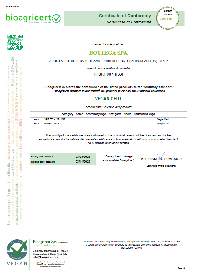 Bottega White Gold spumante bianco 750ml