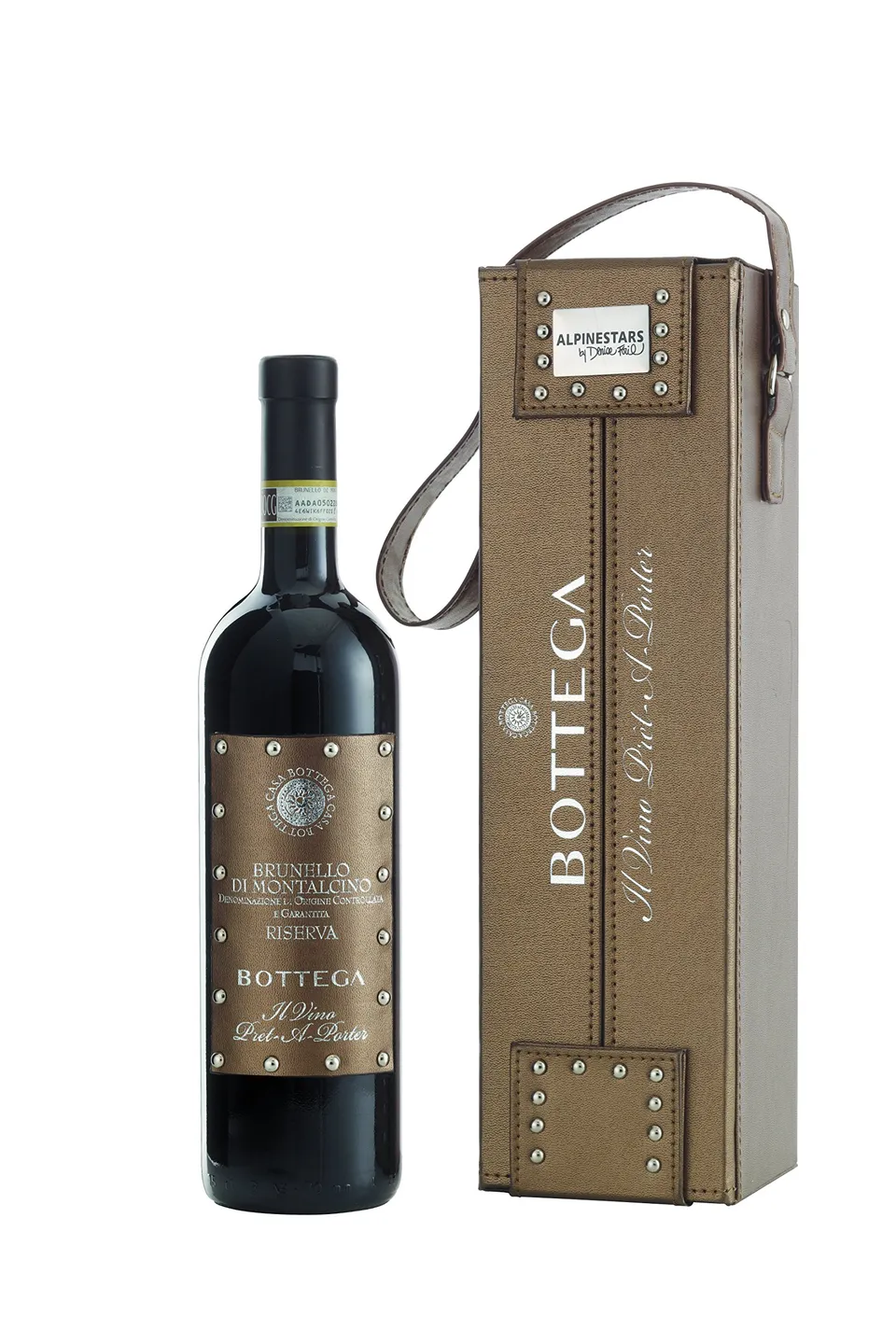 Bottega Prêt-à-Porter Brunello Riserva vino rosso astuccio pelle 750ml
