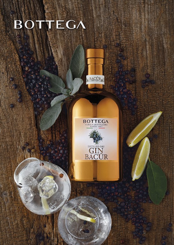Bottega Bacûr gin italiano bottiglia premium