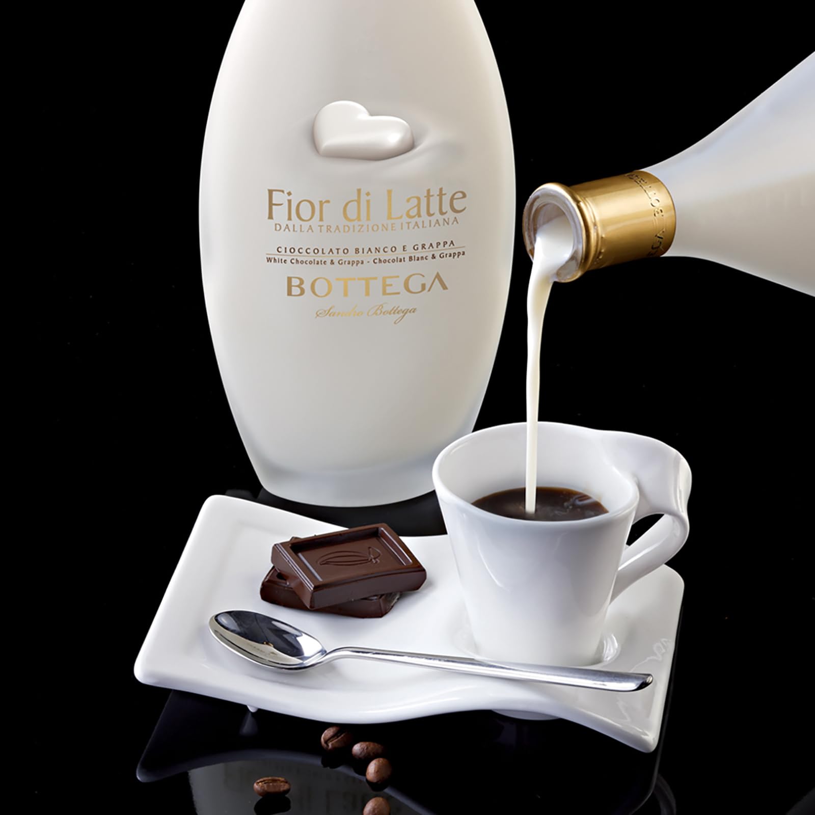 Bottega Black & White liquore crema 2x500ml fiordilatte gianduia