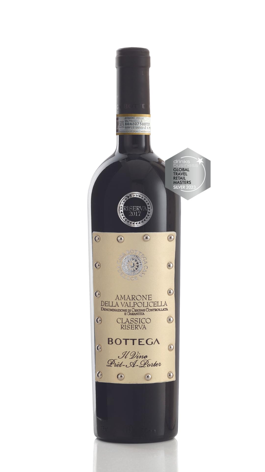 Bottega Prêt-à-Porter Amarone Riserva vino rosso astuccio pelle 750ml