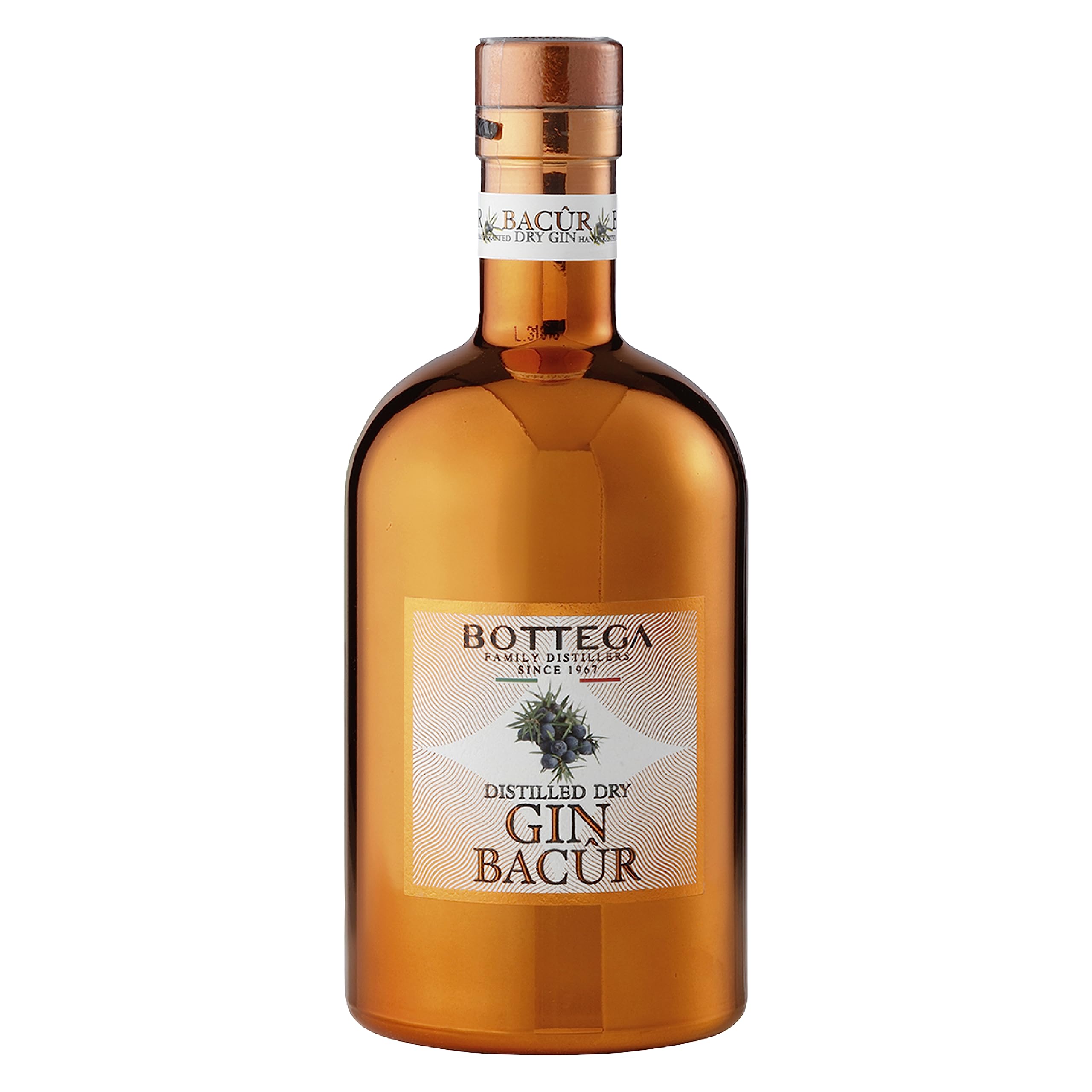 Bottega Bacûr Dry Gin gift set gin 500ml con 2 bicchieri