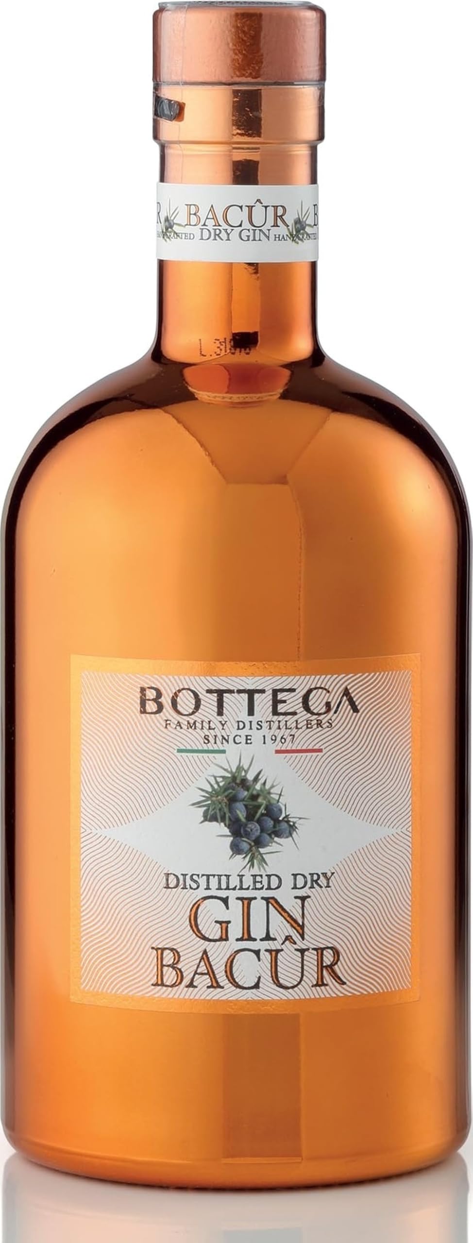 Bottega Bacûr Dry Gin gift set gin 500ml con 2 bicchieri
