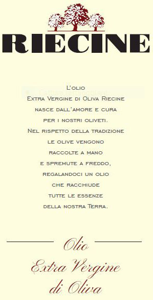 Riecine EVO olio extravergine oliva toscano 500 ml