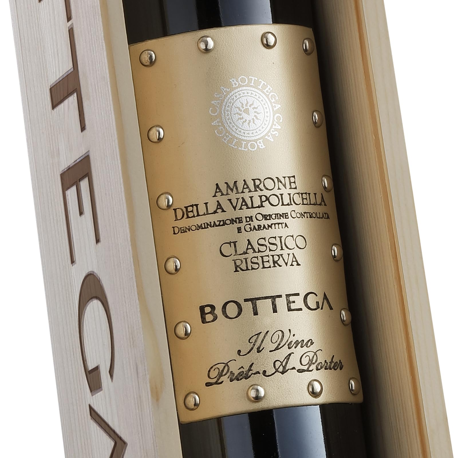 Bottega Prêt-à-Porter Amarone Riserva vino rosso astuccio pelle 750ml