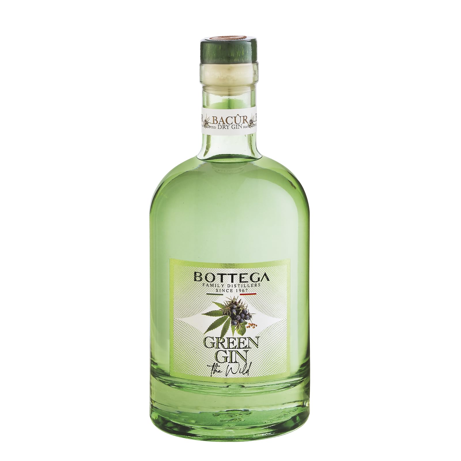 Bottega Bacûr Dry Gin gift set gin 500ml con 2 bicchieri
