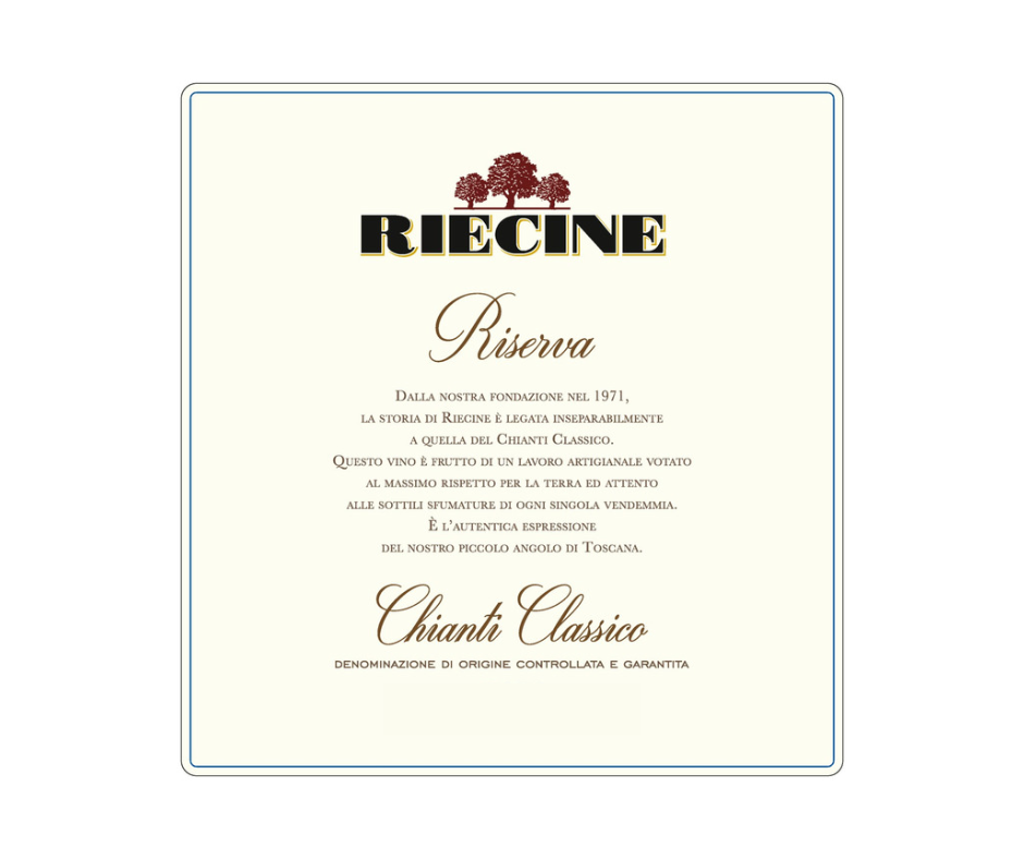 Riecine Chianti Classico Riserva vino rosso 0,75 L Sangiovese