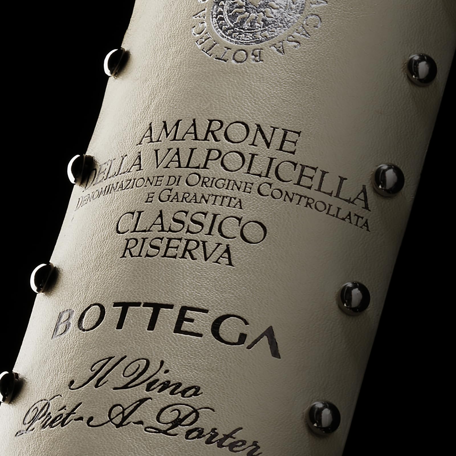 Bottega Prêt-à-Porter Amarone Riserva vino rosso astuccio pelle 750ml
