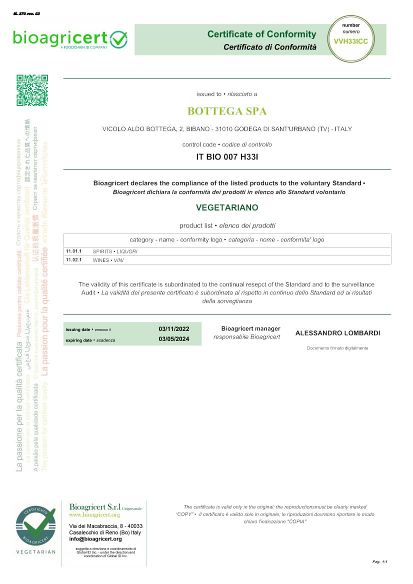 Bottega Vino dei Poeti Prosecco DOC Extra Dry Bio 75cl