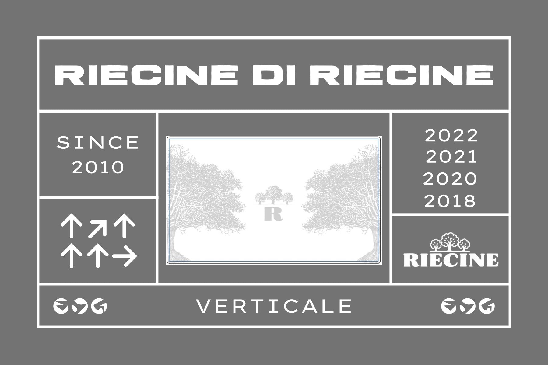 Riecine Riecine di Riecine verticale vino rosso 4x0,75 L