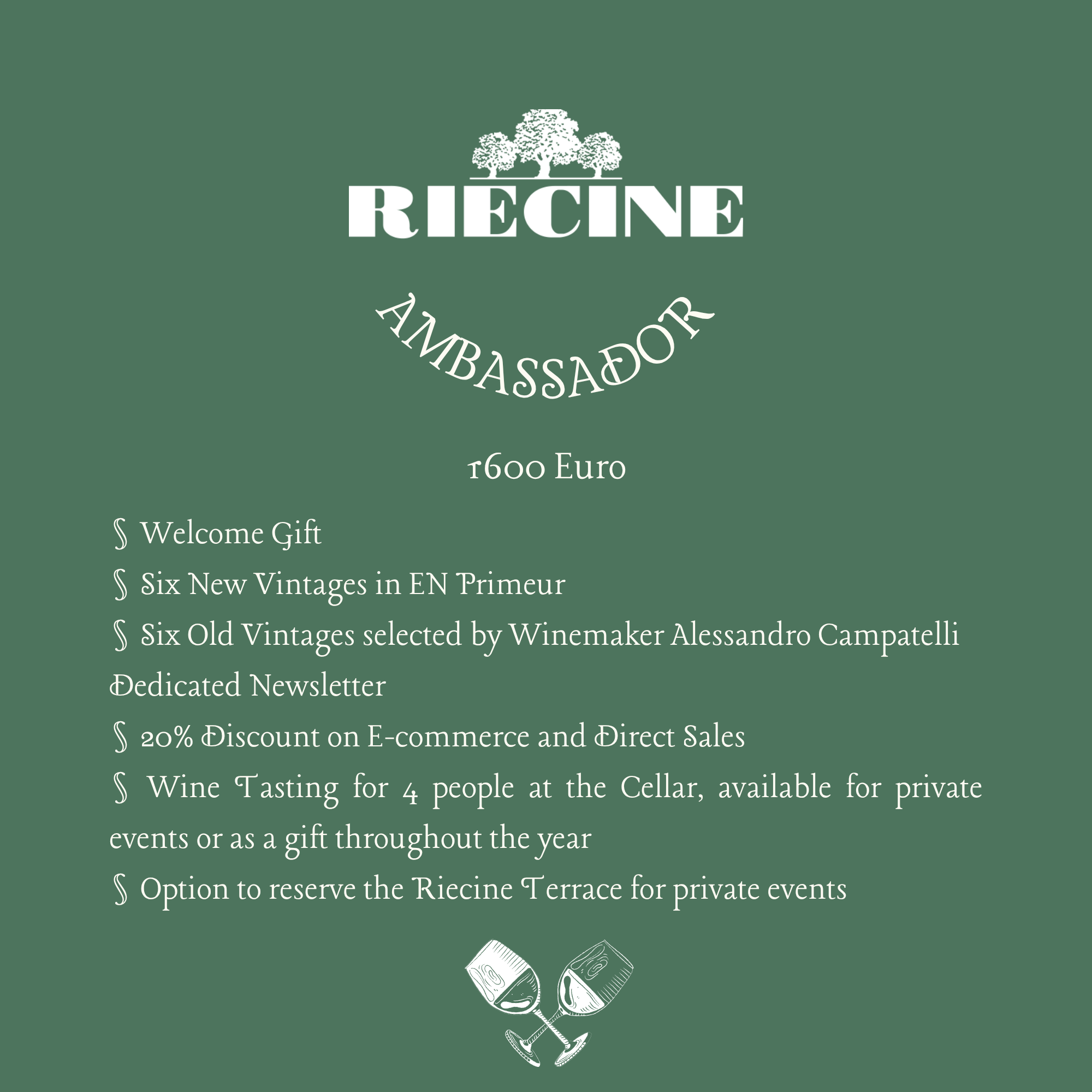 Riecine Wine Club Ambassador degustazione cantina 4 persone