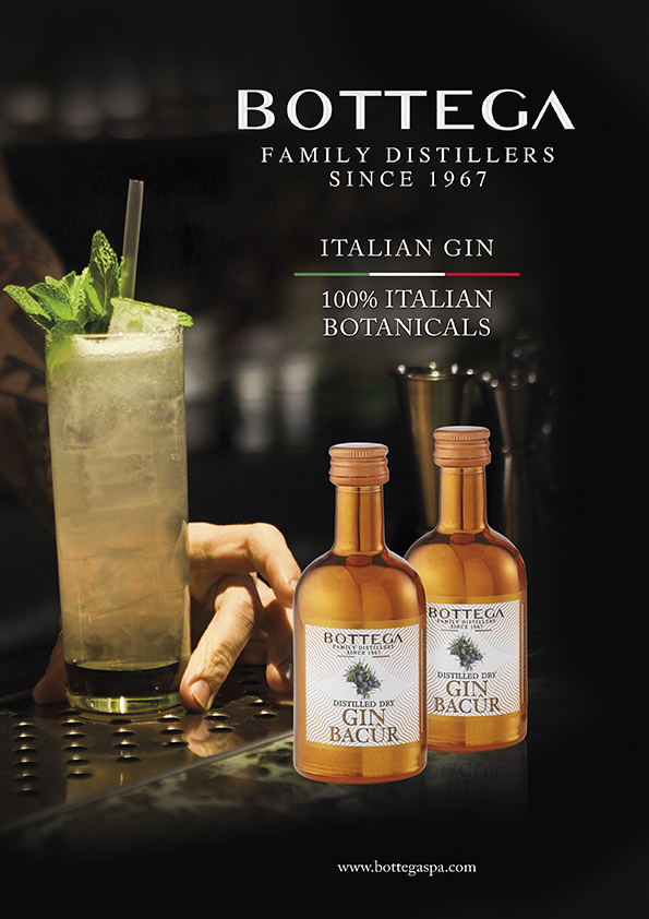 Bottega Bacûr gin italiano bottiglia premium